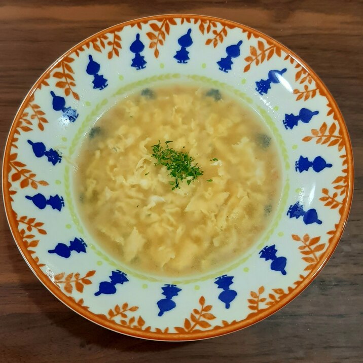 ふわふわ卵の洋風スープ